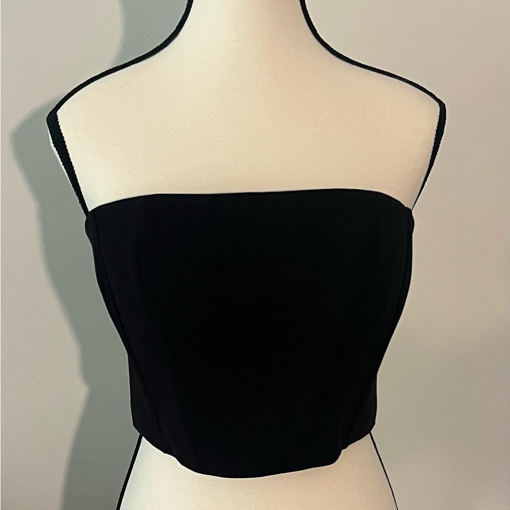 BCBGMaxAzria Black Fitted Bustier Top/ Corset size S/M